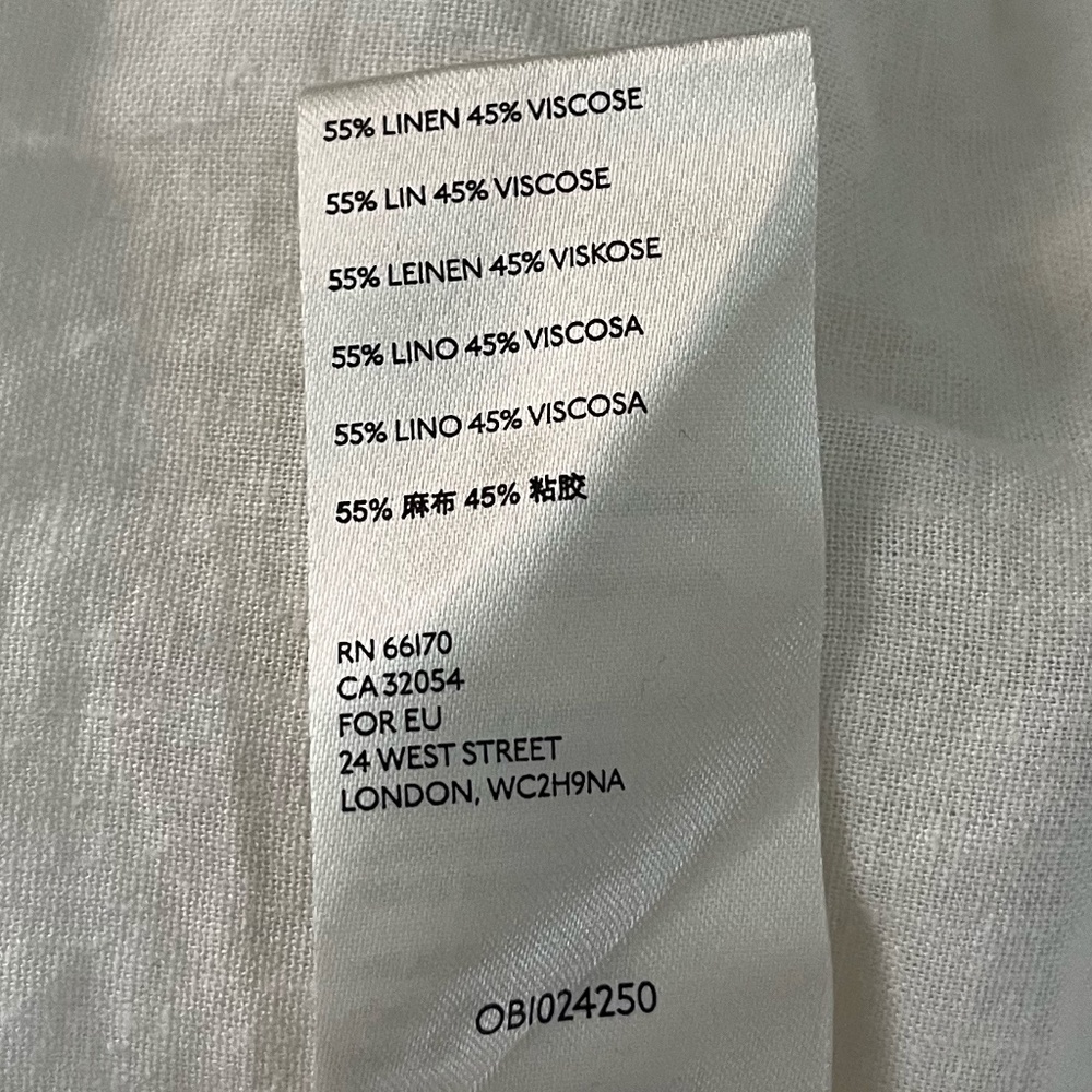 FREE PEOPLE | Linen Blend Clover Pintuck Linen Blend Tunic in White | Size S - Picture 11 of 11